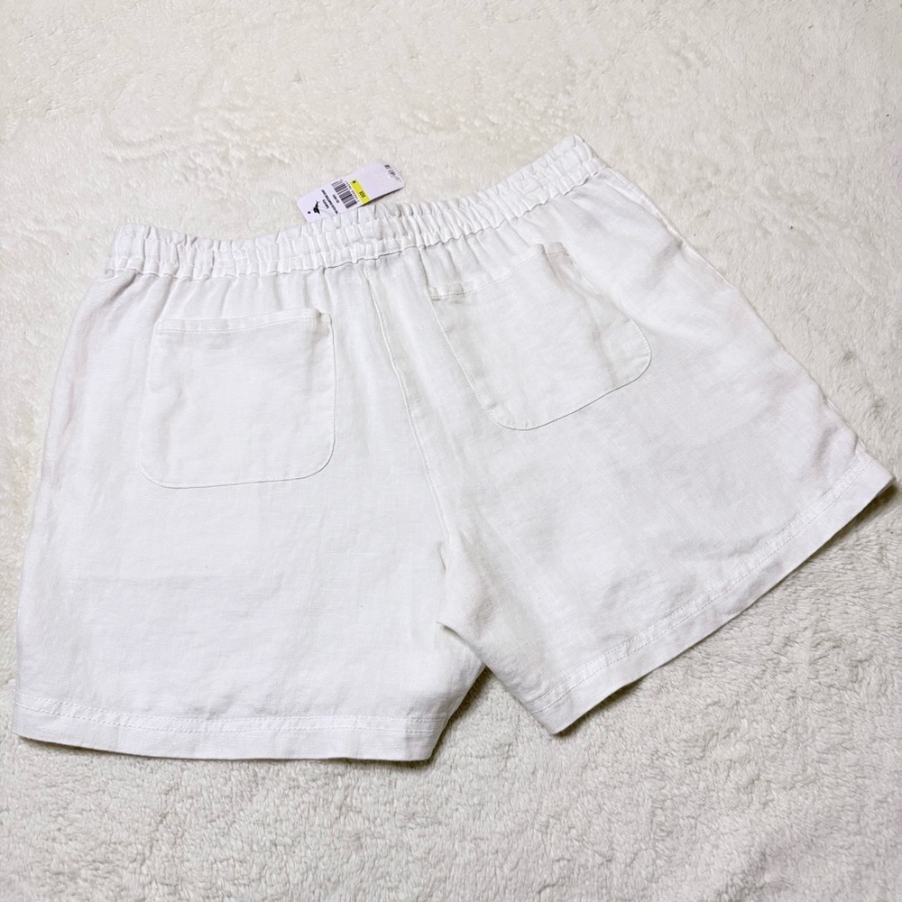 Tommy Bahama Women's Two Palms Linen Drawstring White Casual Shorts -Sz Med, NWT - Picture 7 of 14